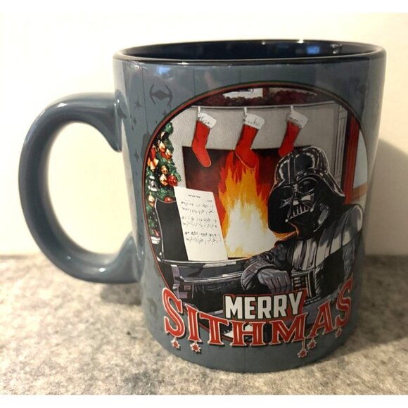 Star Wars 20oz. Merry Sithmas Darth Vader Grey Mug # 3011 - Picture 1 of 4